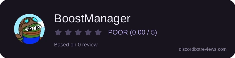 Rating widget preview for BoostManager