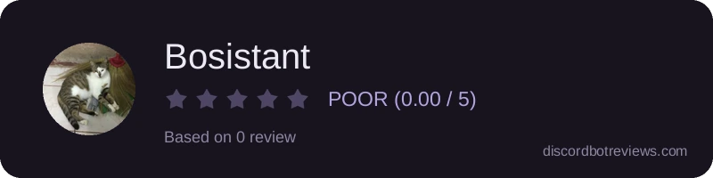 Rating widget preview for Bosistant