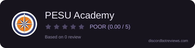 Rating widget preview for PESU Academy