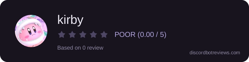 Rating banner for kirby