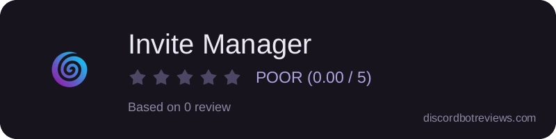 Rating banner for Invite Manager