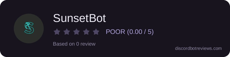 Rating widget preview for SunsetBot