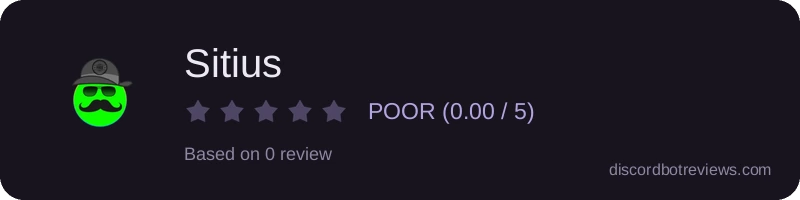 Rating widget preview for Sitius