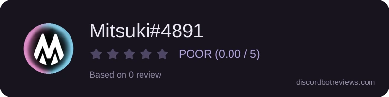 Rating widget preview for Mitsuki#4891