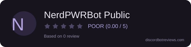 Rating widget preview for NerdPWRBot Public 