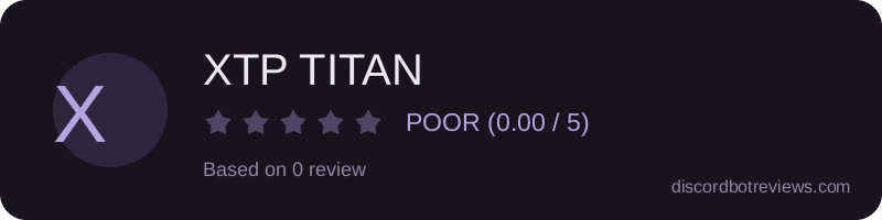 Rating banner for XTP TITAN