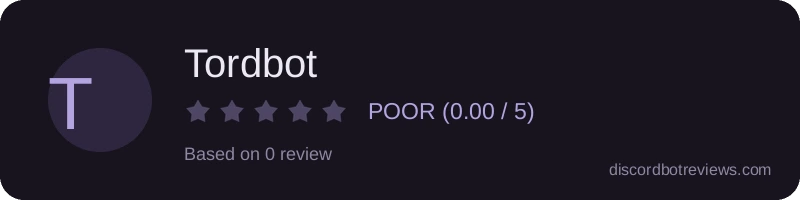 Rating widget preview for Tordbot