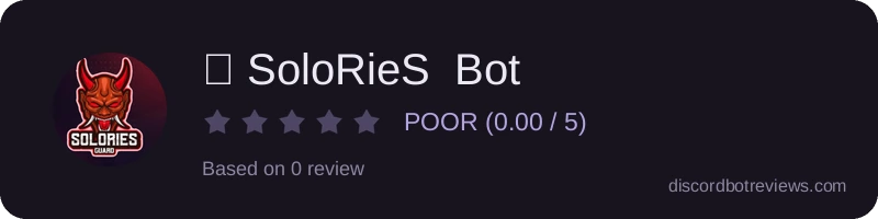 Rating banner for ✤ SoloRieS  Bot