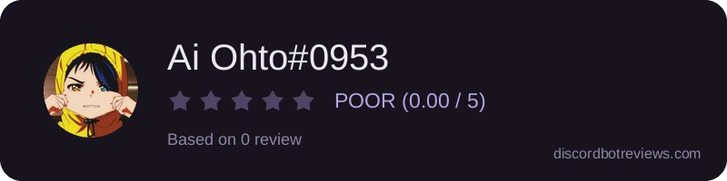 Rating widget preview for Ai Ohto#0953