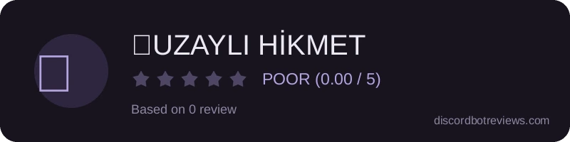 Rating widget preview for 👽UZAYLI HİKMET