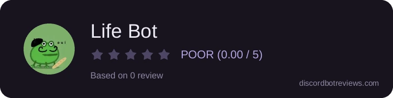 Rating widget preview for Life Bot