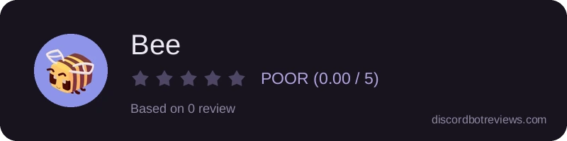 Rating widget preview for Bee
