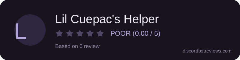 Rating banner for Lil Cuepac's Helper