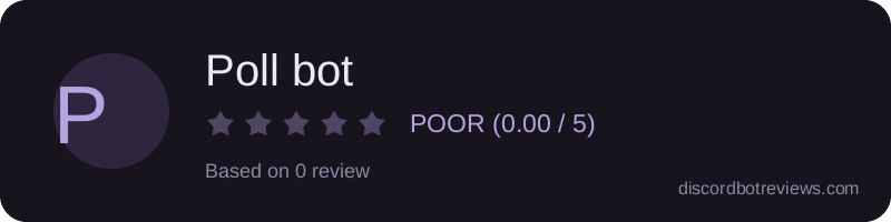 Rating widget preview for Poll bot