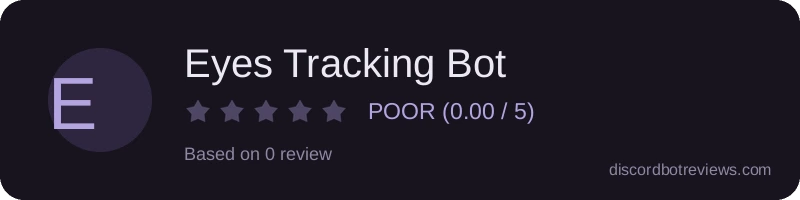 Rating widget preview for Eyes Tracking Bot
