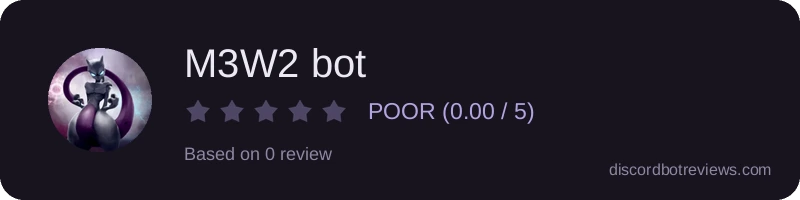 Rating widget preview for M3W2 bot