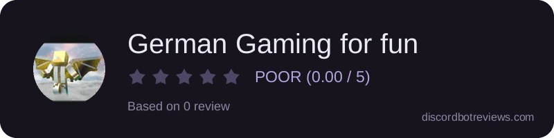 Rating widget preview for German Gaming for fun