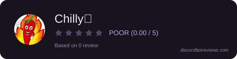 Rating widget preview for Chilly🌶