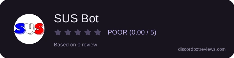 Rating widget preview for SUS Bot 