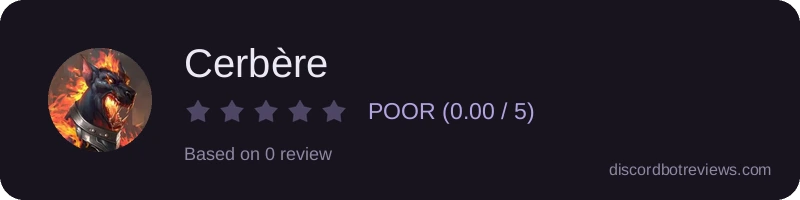 Rating widget preview for Cerbère