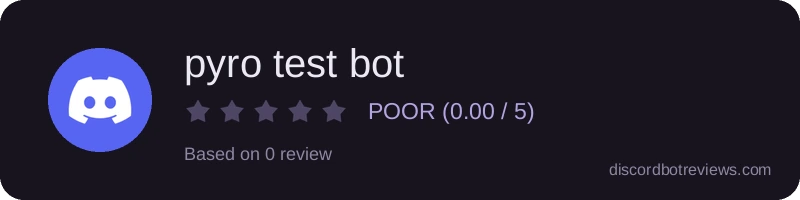 Rating widget preview for pyro test bot