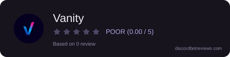 Rating widget preview for Vanity