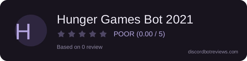 Rating widget preview for Hunger Games Bot 2021