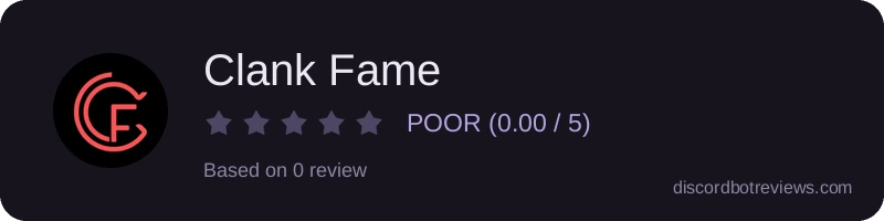 Rating widget preview for Clank Fame