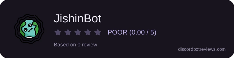 Rating widget preview for JishinBot
