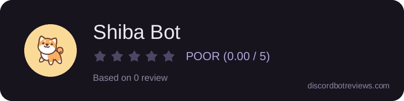 Rating widget preview for Shiba Bot