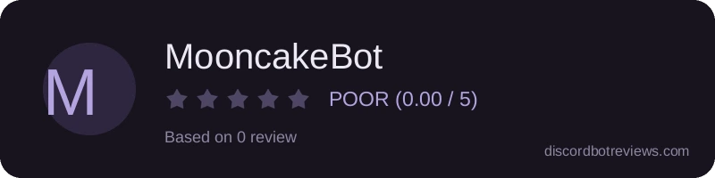 Rating widget preview for MooncakeBot