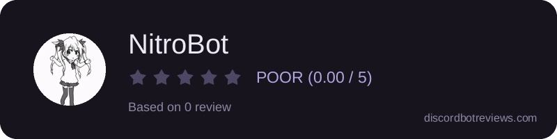 Rating widget preview for NitroBot