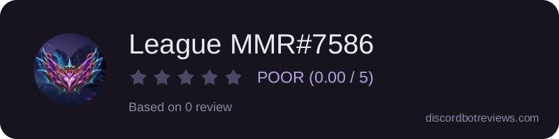 Rating widget preview for League MMR#7586
