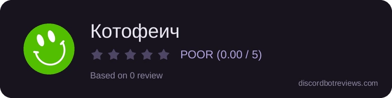 Rating widget preview for Котофеич
