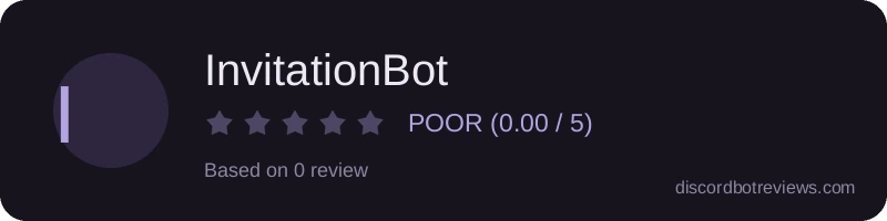 Rating banner for InvitationBot