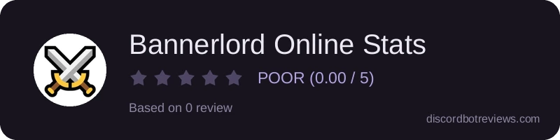 Rating widget preview for Bannerlord Online Stats