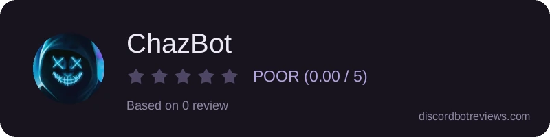 Rating widget preview for ChazBot