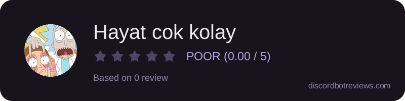 Rating widget preview for Hayat cok kolay