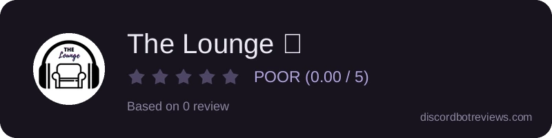 Rating widget preview for The Lounge 🍸