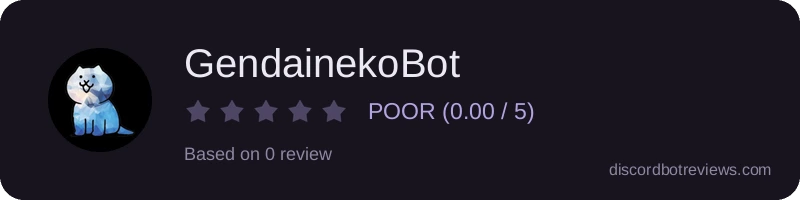 Rating widget preview for GendainekoBot