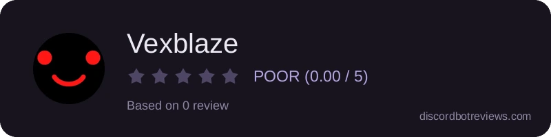 Rating widget preview for Vexblaze