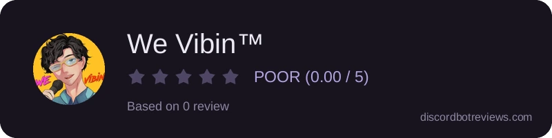 Rating widget preview for We Vibin™