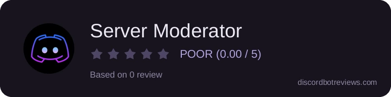 Rating widget preview for Server Moderator