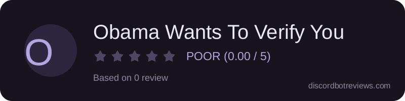 Rating widget preview for Obama Wants To Verify You