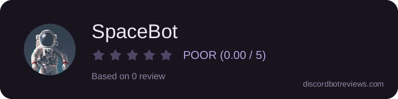 Rating widget preview for SpaceBot