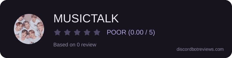 Rating widget preview for MUSICTALK