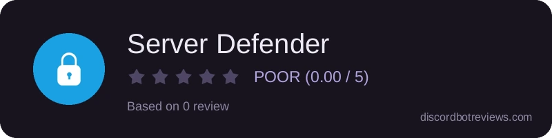 Rating widget preview for Server Defender