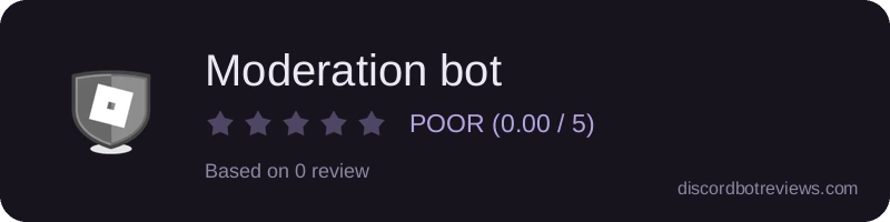 Rating widget preview for Moderation bot