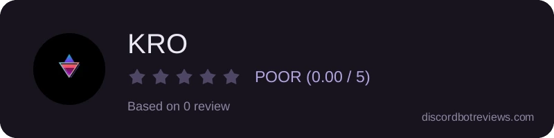 Rating widget preview for KRO
