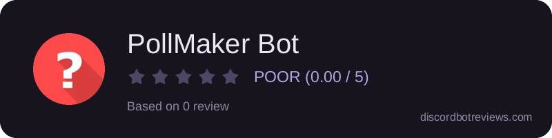 Rating widget preview for PollMaker Bot